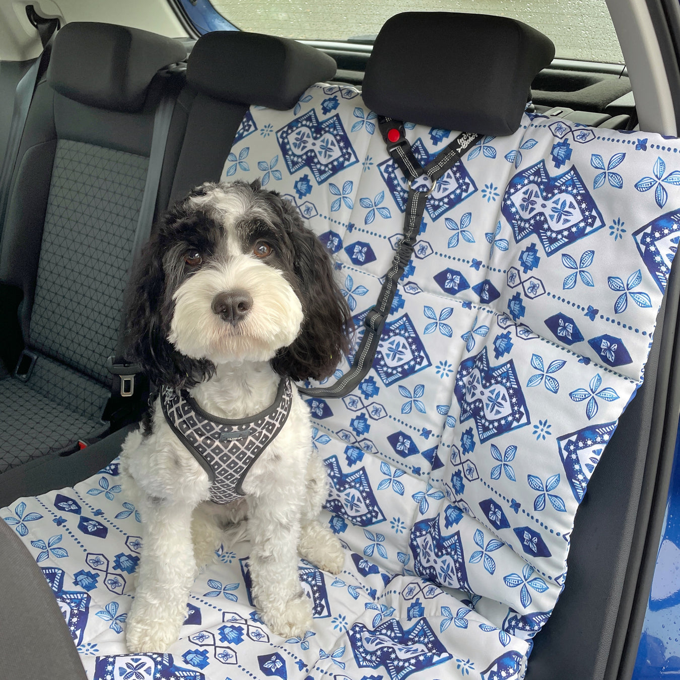 Dog car seat belt headrest