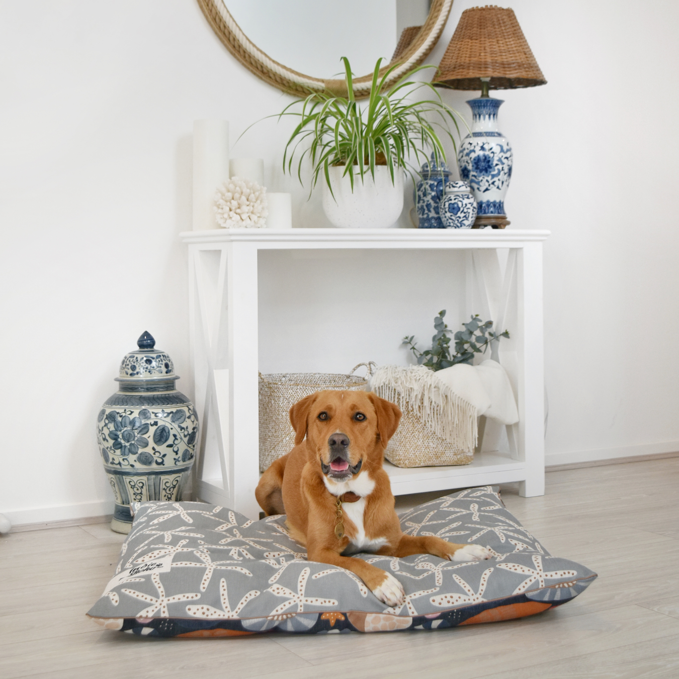 Cocker Spaniel on Toucan Flamingo Dog Bed