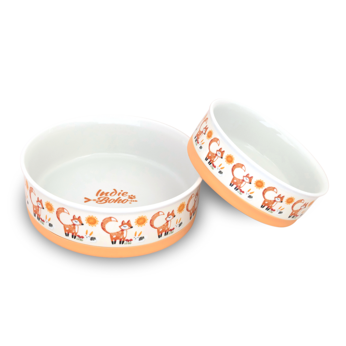 Foxy Tales Ceramic Dog Bowls Indie Boho