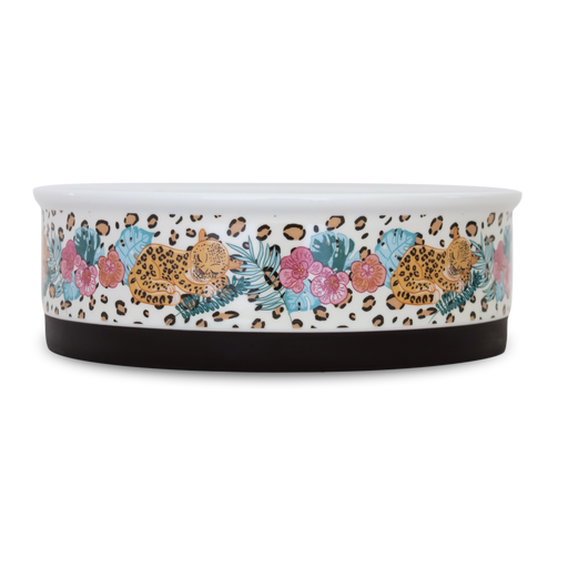 Non-slip ceramic food and water bowl