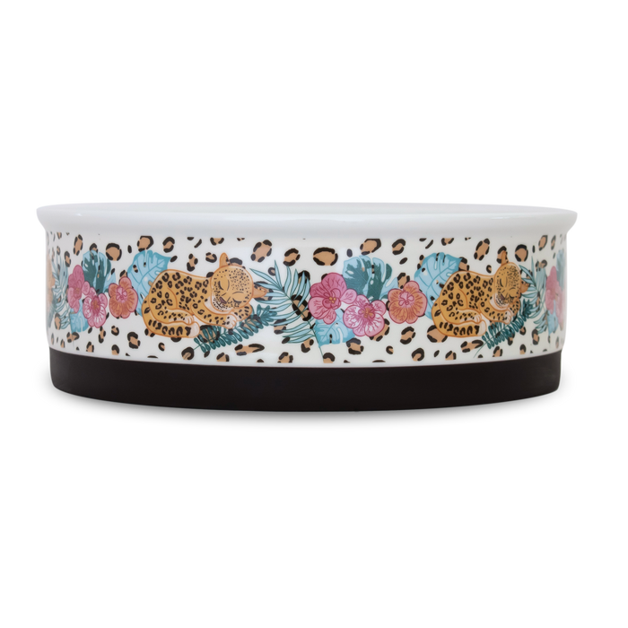 Non-slip ceramic food and water bowl