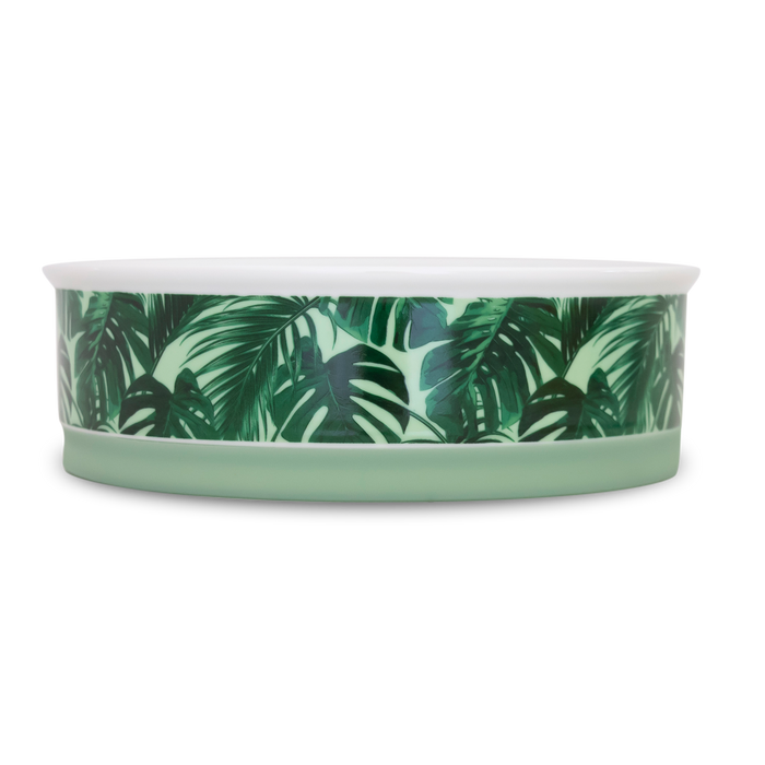 Tropical Leaves Ceramic Pet Bowls