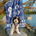 Cavoodle blue travel pet accessory towel