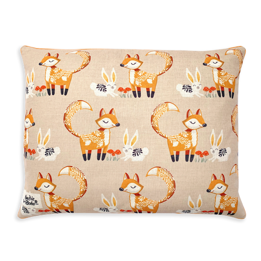 Australian pet bed with cute fox and rabbit print