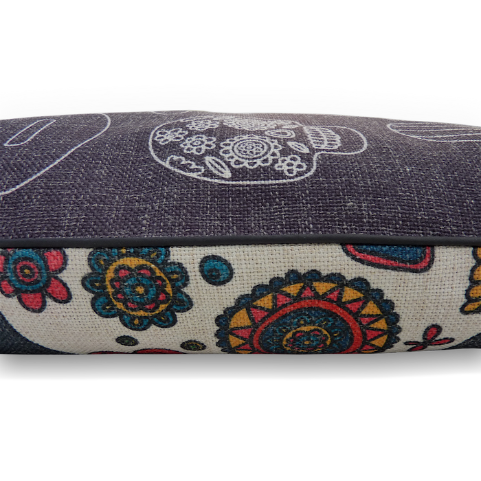 Mexican Skulls Linen-Blend – LARGE Pet Bed