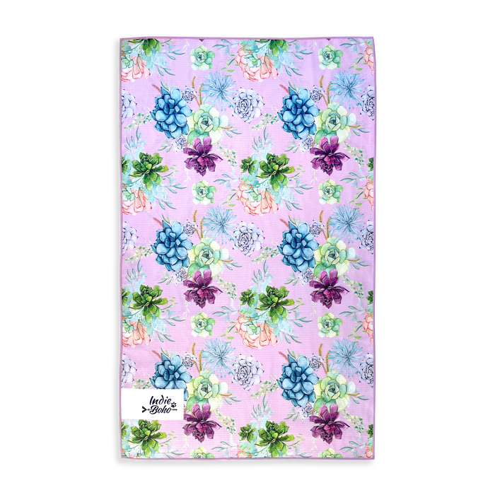 Floral purple pet quick dry towel